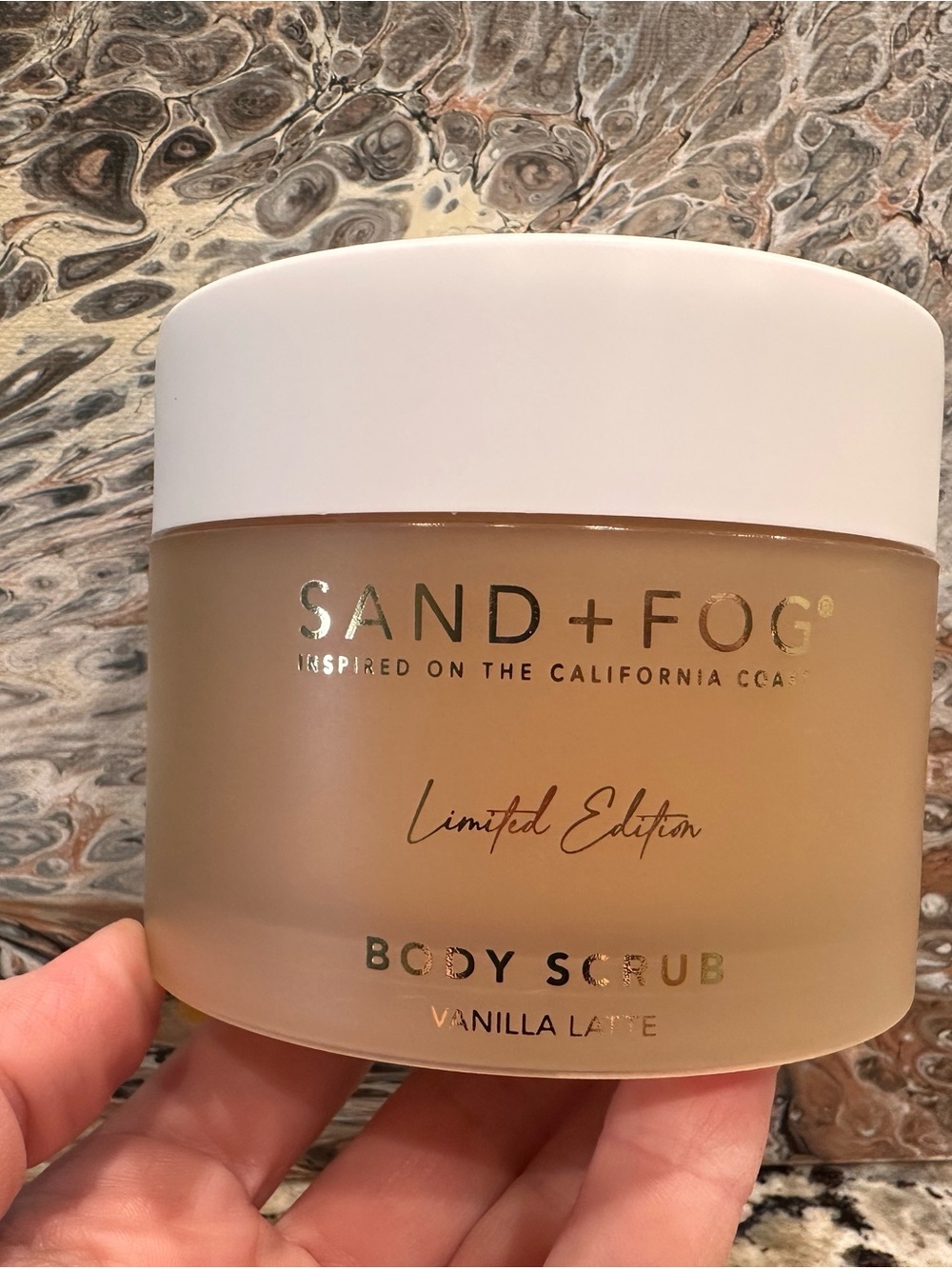Limited Edition Sand + Fog Vanilla Latte Body Scrub, SEALED